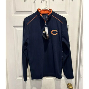 Chicago Bears Men’s Antigua Pull Over 1/4 Zip‎ Navy Blue Size Small NWT